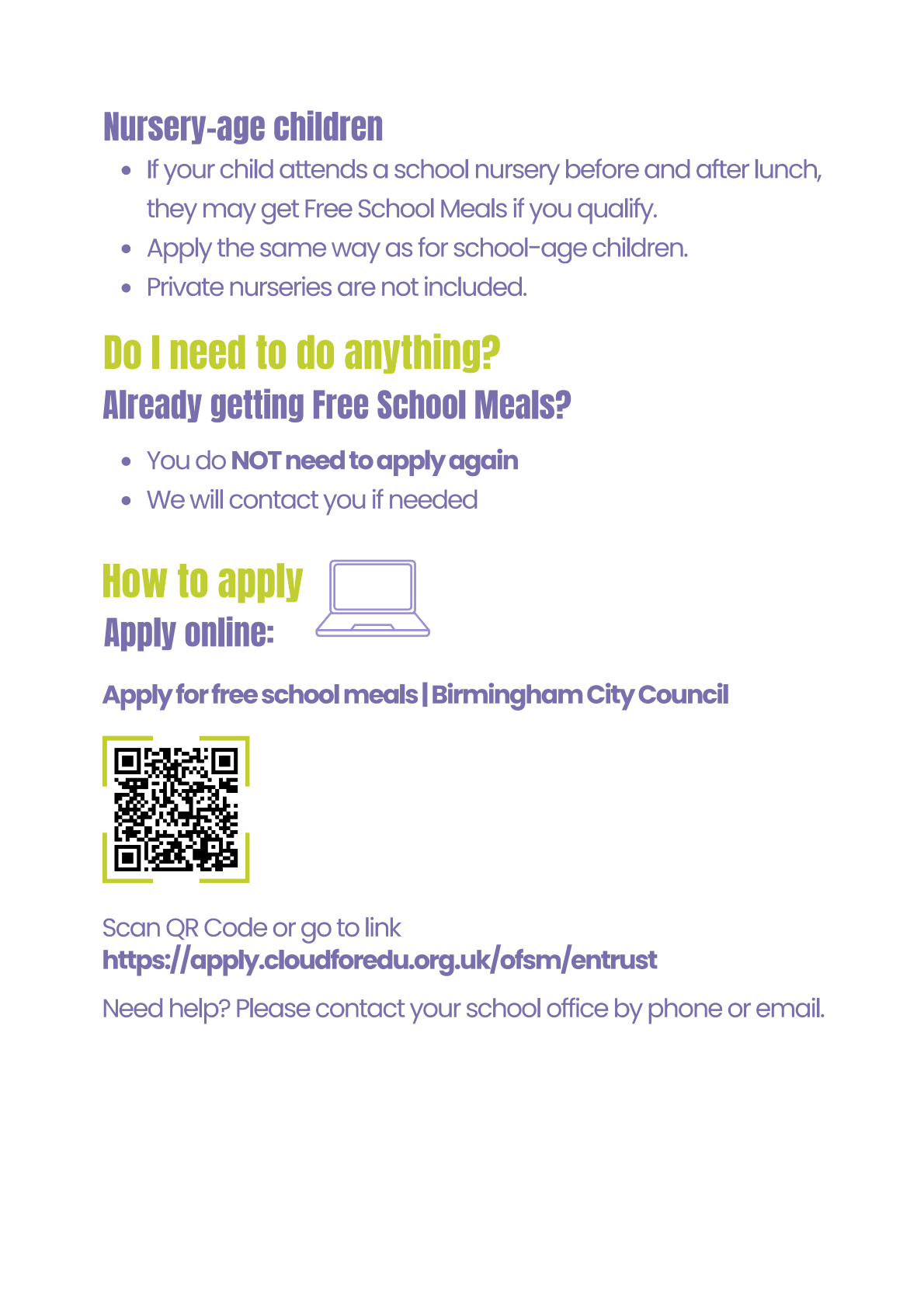 Free School Meals Poster Highfield School 3